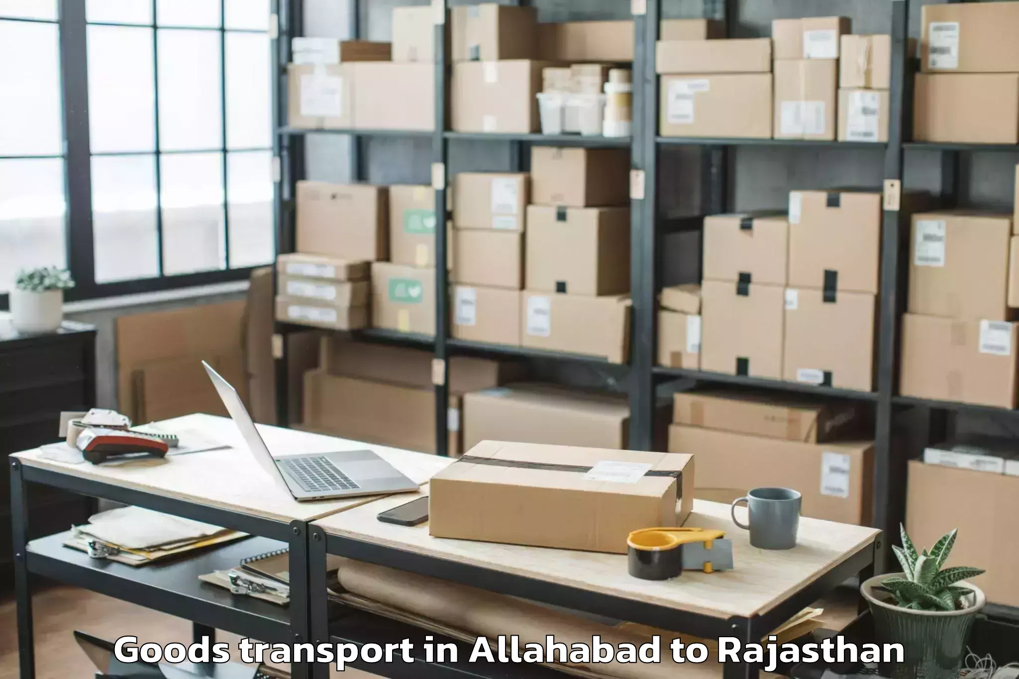 Allahabad to Madhav University Pindwara Goods Transport Booking